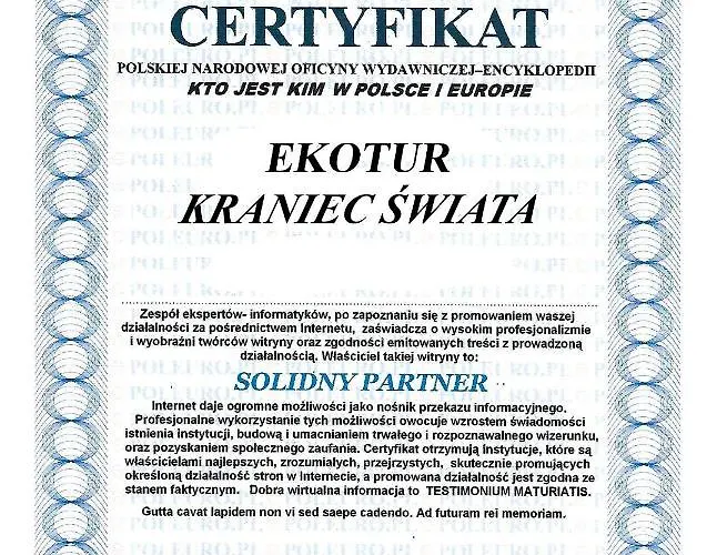 Apartment Uslugi Turystyczne Ekotur - Kraniec Swiata *